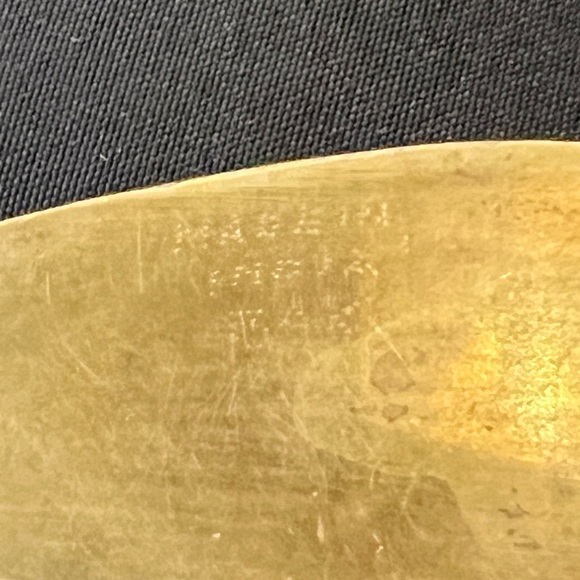 Vintage Solid Brass Floral & Leaf Etched
Slipper Shoe Ashtrays Set of 3 - Picture 4 of 9